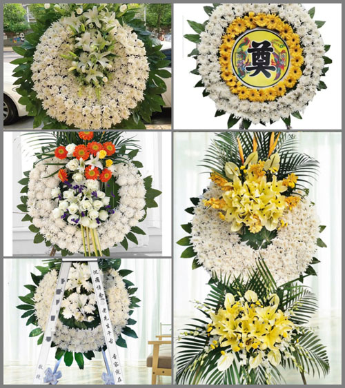 山东青岛黄岛区王台镇小朱阳村花圈速递